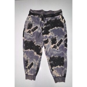 Joy Lab Tie‑Dye Drop Crotch Women's Jogger Sweatpants – Black/Purple, Size XL